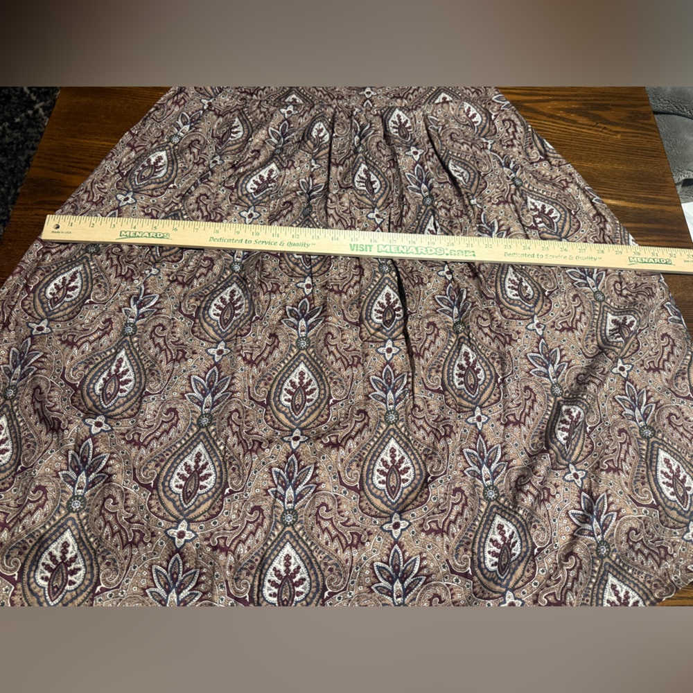 Vintage 90s Talbots Long Pleated‎ Paisley Skirt Women’s 16 Midi USA whimsygoth - Picture 16 of 16
